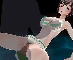 3D Lady in green bikini pound
