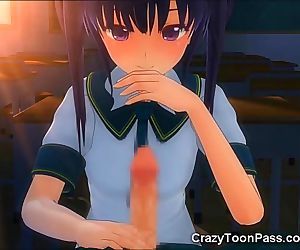 3D Schoolgirl Gets Jizzed..