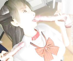 Scorching 3D hentai schoolgirl..